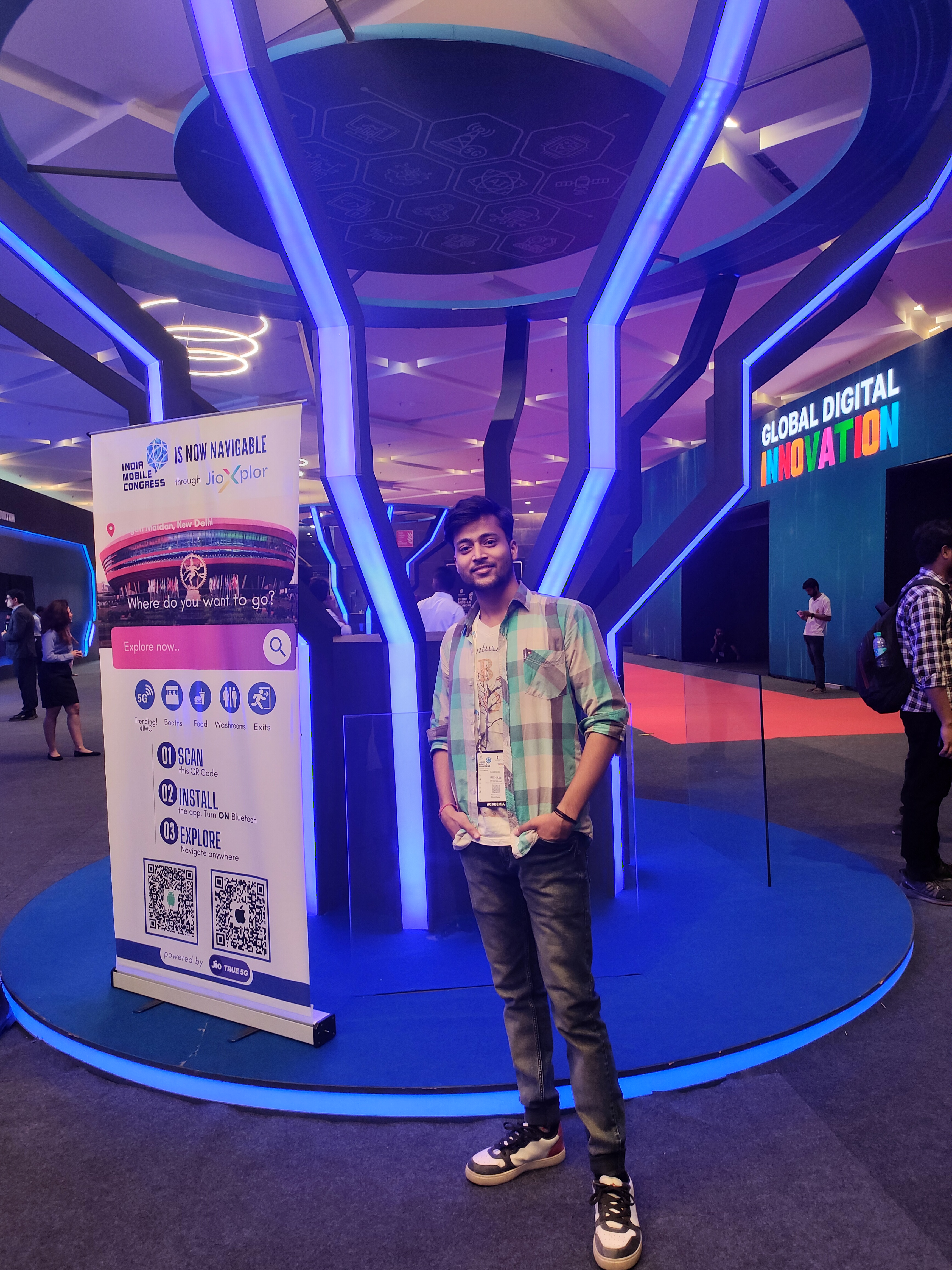 Rishabh at a technology event